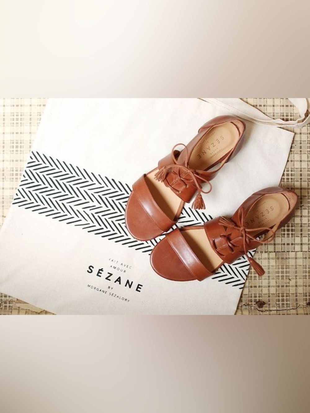 Sezane Gladiator Lace up sandals Sz: 40